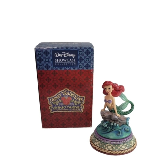 Jim Shore Part of Your World The Little Mermaid Ariel Music Rotating Disney Rare - Picture 1 of 11